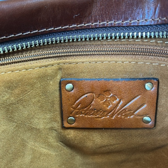 PATRICIA NASH WOMENS BROWN LEATHER WHITE SHERPA  TINCHI BELT BAG NEW WITH TAGS - Picture 5 of 11